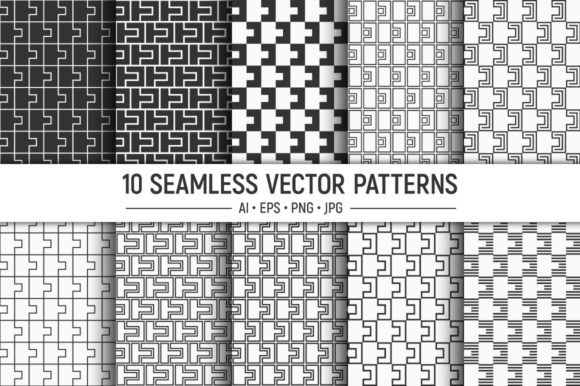 10 Seamless Geometric Tiles Patterns for Modern Design