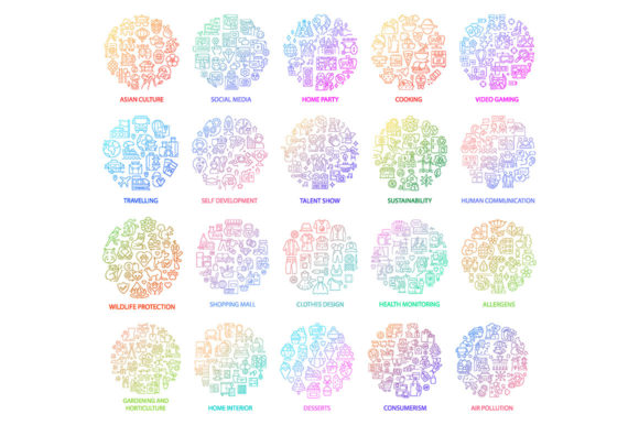 Abstract Gradient Concept Layout Set