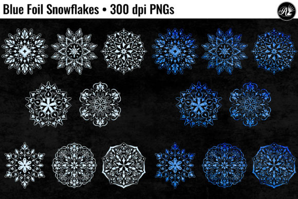 Blue Baby Blue Foil Snowflakes for Winter Designs
