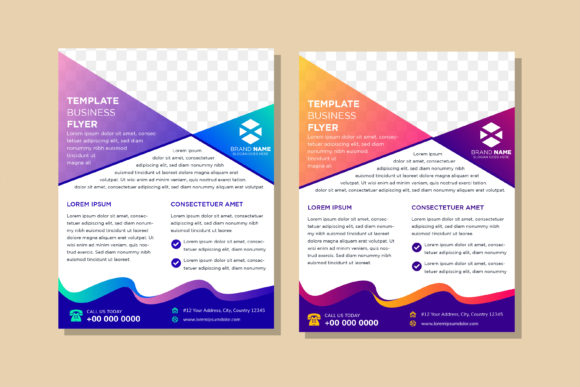 Elevate Your Brand with a Dynamic Orange Purple Business Flyer Gradient