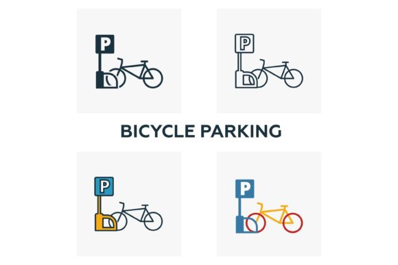 Enhance Your Designs with a Bicycle Parking Outline Icon