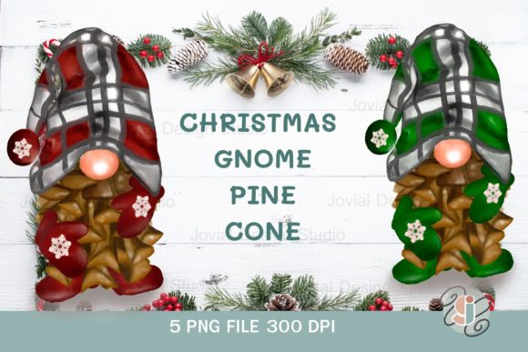 Evaluating the 6 Pinecone Gnome Watercolor Christmas and Halloween Clipart Bundle